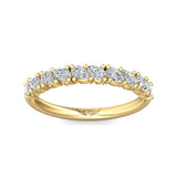 Sugarock Channel/Shared Prong 18K Yellow Gold Wedding Band DEF VVS-VS