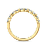 Sugarock Channel/Shared Prong 18K Yellow Gold Wedding Band DEF VVS-VS