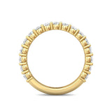 Sugarock Channel/Shared Prong 18K Yellow Gold Wedding Band DEF VVS-VS