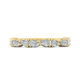 Sugarock Channel/Shared Prong 18K Yellow Gold Wedding Band DEF VVS-VS