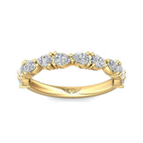 Sugarock Channel/Shared Prong 18K Yellow Gold Wedding Band DEF VVS-VS