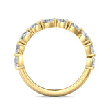 Sugarock Channel/Shared Prong 18K Yellow Gold Wedding Band DEF VVS-VS