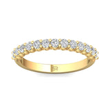 Sugarock Channel/Shared Prong 18K Yellow Gold Wedding Band DEF VVS-VS