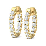 Sugarock Classic Diamond Earrings 18K Yellow Gold Earring DEF VVS-VS