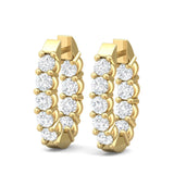 Sugarock Classic Diamond Earrings 18K Yellow Gold Earring DEF VVS-VS