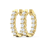 Sugarock Classic Diamond Earrings 18K Yellow Gold Earring DEF VVS-VS
