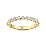 Sugarock Channel/Shared Prong 18K Yellow Gold Wedding Band DEF VVS-VS