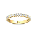 Sugarock Channel/Shared Prong 18K Yellow Gold Wedding Band DEF VVS-VS