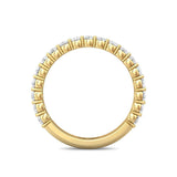 Sugarock Channel/Shared Prong 18K Yellow Gold Wedding Band DEF VVS-VS