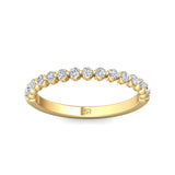 Sugarock Channel/Shared Prong 18K Yellow Gold Wedding Band DEF VVS-VS