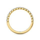 Sugarock Channel/Shared Prong 18K Yellow Gold Wedding Band DEF VVS-VS