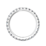 Sugarock Micropave 14K White Gold Wedding Band F-G VVS-VS