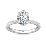 Sugarock Micropave 14K White Gold Engagement Ring DEF VVS-VS