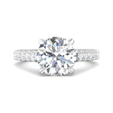 Sugarock Micropave 14K White Gold Engagement Ring DEF VVS-VS