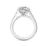 Sugarock Micropave 14K White Gold Engagement Ring DEF VVS-VS