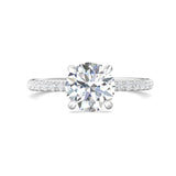 Sugarock Micropave 14K White Gold Engagement Ring DEF VVS-VS