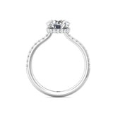 Sugarock Micropave 14K White Gold Engagement Ring DEF VVS-VS