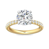 Sugarock Micropave 14K Yellow / PLAT Engagement Ring DEF VVS-VS