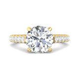 Sugarock Micropave 14K Yellow Gold Engagement Ring DEF VVS-VS