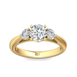 Sugarock Three Stone 14K Yellow Gold Engagement Ring DEF VVS-VS