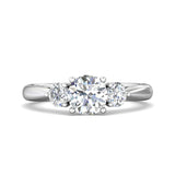 Sugarock Three Stone Platinum Engagement Ring DEF VVS-VS