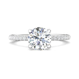 Sugarock Micropave Platinum Engagement Ring DEF VVS-VS