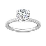 Sugarock Micropave Platinum Engagement Ring DEF VVS-VS