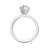 Sugarock Micropave Platinum Engagement Ring DEF VVS-VS