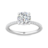 Sugarock Micropave Platinum Engagement Ring DEF VVS-VS