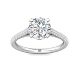 Sugarock Micropave Platinum Engagement Ring DEF VVS-VS