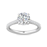Sugarock Micropave Platinum Engagement Ring DEF VVS-VS
