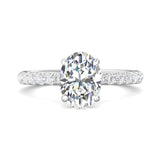 Sugarock Micropave 18K White Gold Engagement Ring DEF VVS-VS