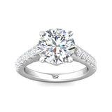 Sugarock Micropave 18K White Gold Engagement Ring DEF VVS-VS