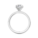Sugarock Micropave 18K White Gold Engagement Ring DEF VVS-VS
