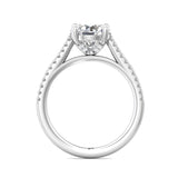 Sugarock Micropave 18K White Gold Engagement Ring DEF VVS-VS
