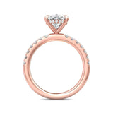 Sugarock Micropave 14K Rose Gold Engagement Ring DEF VVS-VS