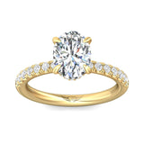 Sugarock Micropave 18K Yellow Gold Engagement Ring DEF VVS-VS