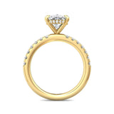 Sugarock Micropave 18K Yellow Gold Engagement Ring DEF VVS-VS