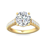 Sugarock Micropave 18K Yellow Gold Engagement Ring DEF VVS-VS