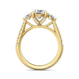 Sugarock Three Stone 18K Yellow Gold Engagement Ring DEF VVS-VS