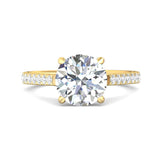 Sugarock Micropave 18K Yellow Gold Engagement Ring DEF VVS-VS