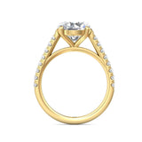 Sugarock Micropave 18K Yellow Gold Engagement Ring DEF VVS-VS