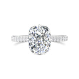 Sugarock Micropave 14K White Gold Engagement Ring DEF VVS-VS