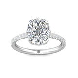 Sugarock Micropave 14K White Gold Engagement Ring DEF VVS-VS