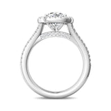 Sugarock Split Shank 14K White Gold Engagement Ring DEF VVS-VS