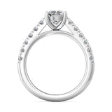 Sugarock Micropave 14K White Gold Engagement Ring DEF VVS-VS