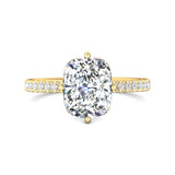 Sugarock Micropave 14K Yellow Gold Engagement Ring DEF VVS-VS