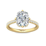 Sugarock Micropave 14K Yellow Gold Engagement Ring DEF VVS-VS