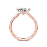 Sugarock Micropave 18K Rose Gold Engagement Ring DEF VVS-VS