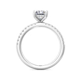 Sugarock Micropave 14K White Gold Engagement Ring DEF VVS-VS